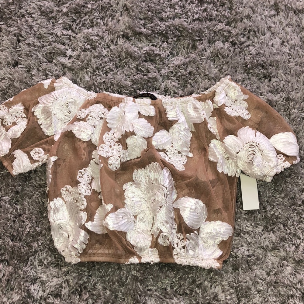 🍭see through cropped blouse 🍭